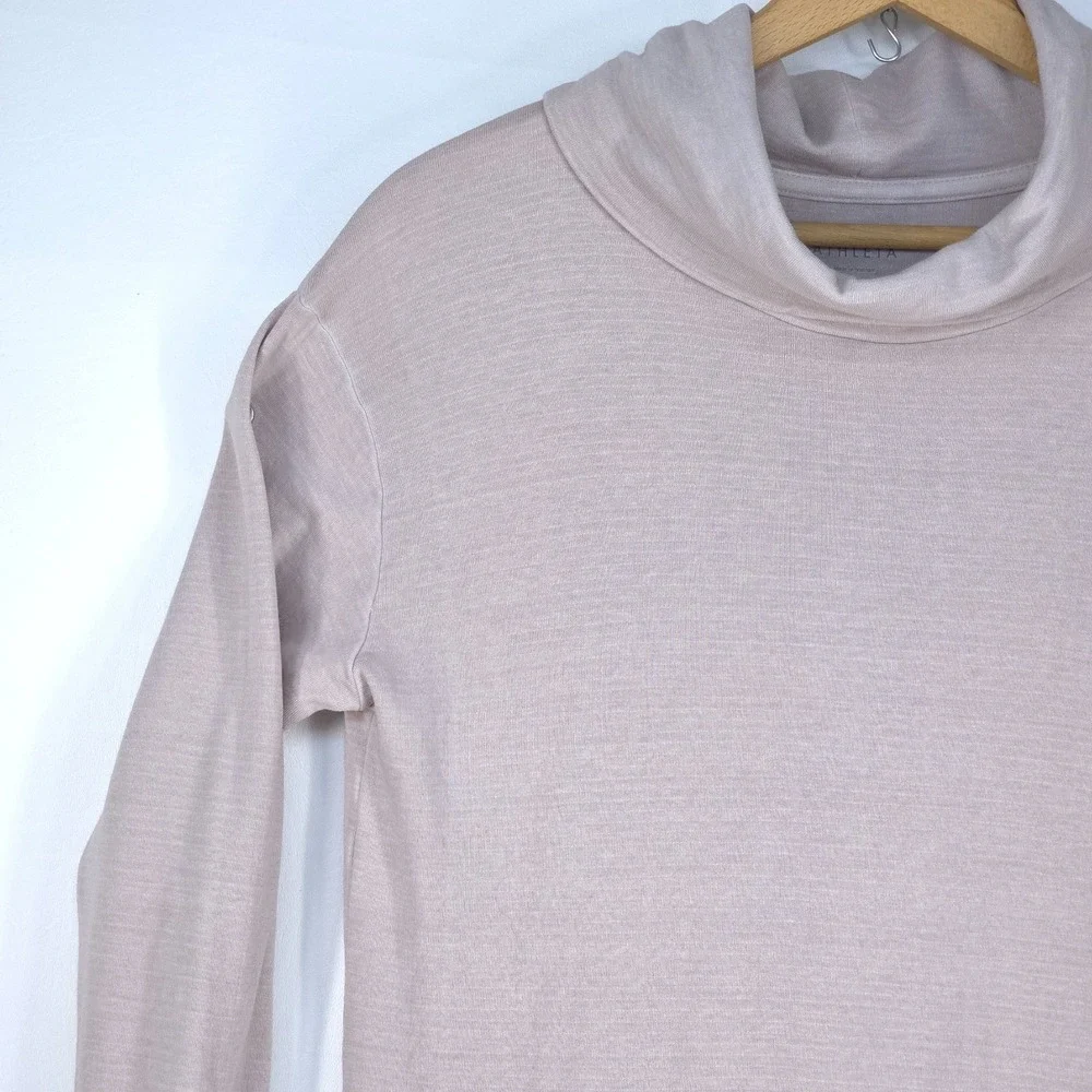 Athleta Eco Wash Turtleneck Sweatshirt Dress Medium Thumb Sleeve Athleisure Prep